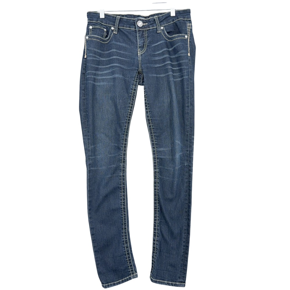 Daytrip Lynx Skinny Jeans Womens 29R Cotton Blend Dark Wash Blue DBK115